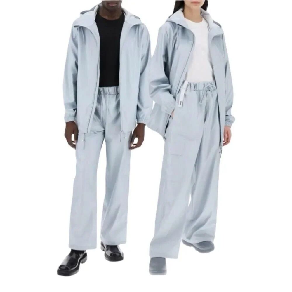 NWT RAINS Show Rain Pants Wide Leg in Sky Blue XS Unisex
